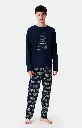 Pyjama long homme ARTHUR "Nuit Polaire" ZAC - Marine POLAH25