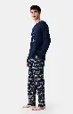 Pyjama long homme ARTHUR "Nuit Polaire" ZAC - Marine POLAH25