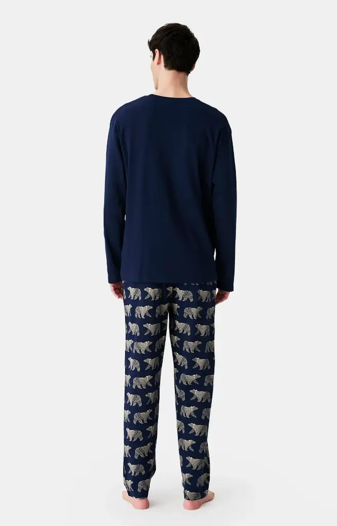 Pyjama long homme ARTHUR "Nuit Polaire" ZAC - Marine POLAH25