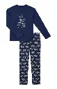 Pyjama long homme ARTHUR "Nuit Polaire" ZAC - Marine POLAH25