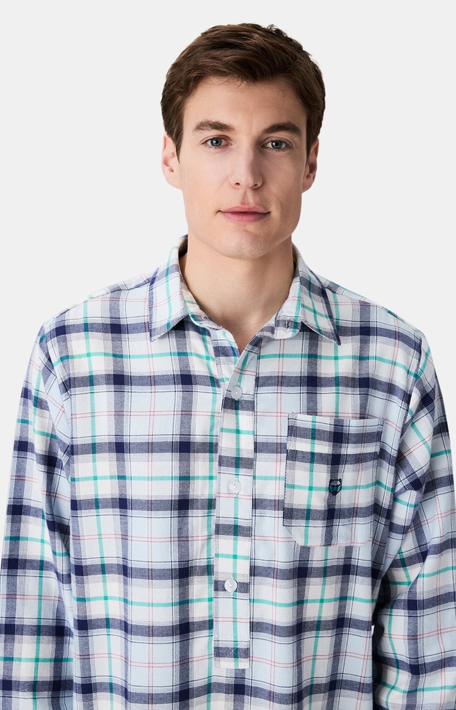 Chemise de nuit en pilou ARTHUR "Grand-Père Logan" CGP - Glace ENZOH25