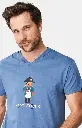 Pyjama short homme 100% coton bio ARTHUR "Napoléours" PAU - Bleu NAPOPMT