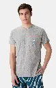 Pyjama short homme 100% coton bio ARTHUR "Pandastique" PAU - Canard PANDH25