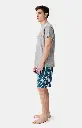 Pyjama short homme 100% coton bio ARTHUR "Pandastique" PAU - Canard PANDH25