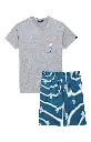 Pyjama short homme 100% coton bio ARTHUR "Pandastique" PAU - Canard PANDH25