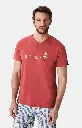 Pyjama short homme 100% coton bio ARTHUR "A poêle" PAU - Gris CHEFH25