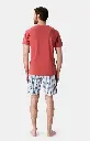 Pyjama short homme 100% coton bio ARTHUR "A poêle" PAU - Gris CHEFH25