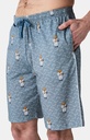 Pyjama short homme 100% coton bio ARTHUR "Esprit Livre" PAU - Gris BOOKH25