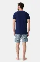 Pyjama short homme 100% coton bio ARTHUR "Esprit Livre" PAU - Gris BOOKH25