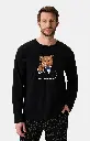 Pyjama long homme ARTHUR "Noctambulles" ZAC - Noir CHAMH25