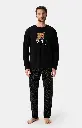 Pyjama long homme ARTHUR "Noctambulles" ZAC - Noir CHAMH25
