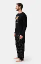 Pyjama long homme ARTHUR "Noctambulles" ZAC - Noir CHAMH25