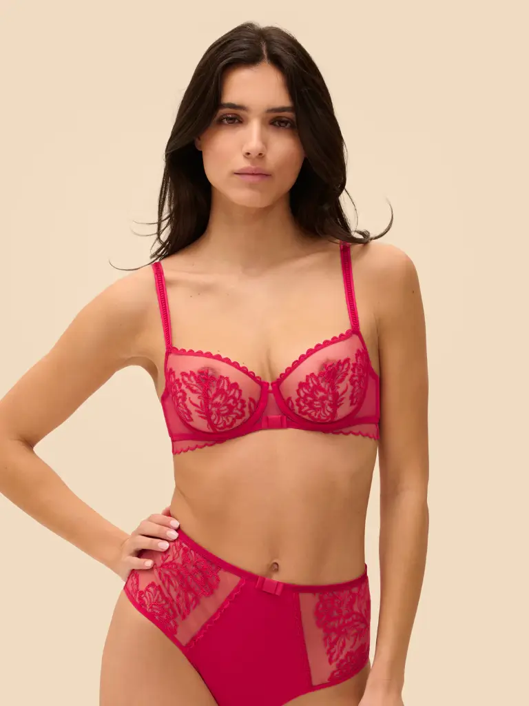 Soutien-gorge corbeille SIMONE PERELE "Romance" 1G2330 - Cranberry 303