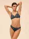 Soutien-gorge armature foulard SIMONE PERELE "Saga" 15C319 - Bleu Prestige 595