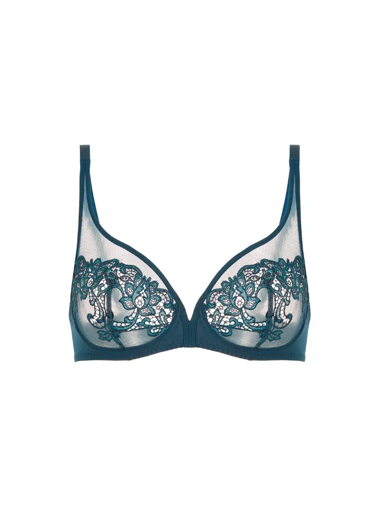 Soutien-gorge armature foulard SIMONE PERELE "Saga" 15C319 - Bleu Prestige 595