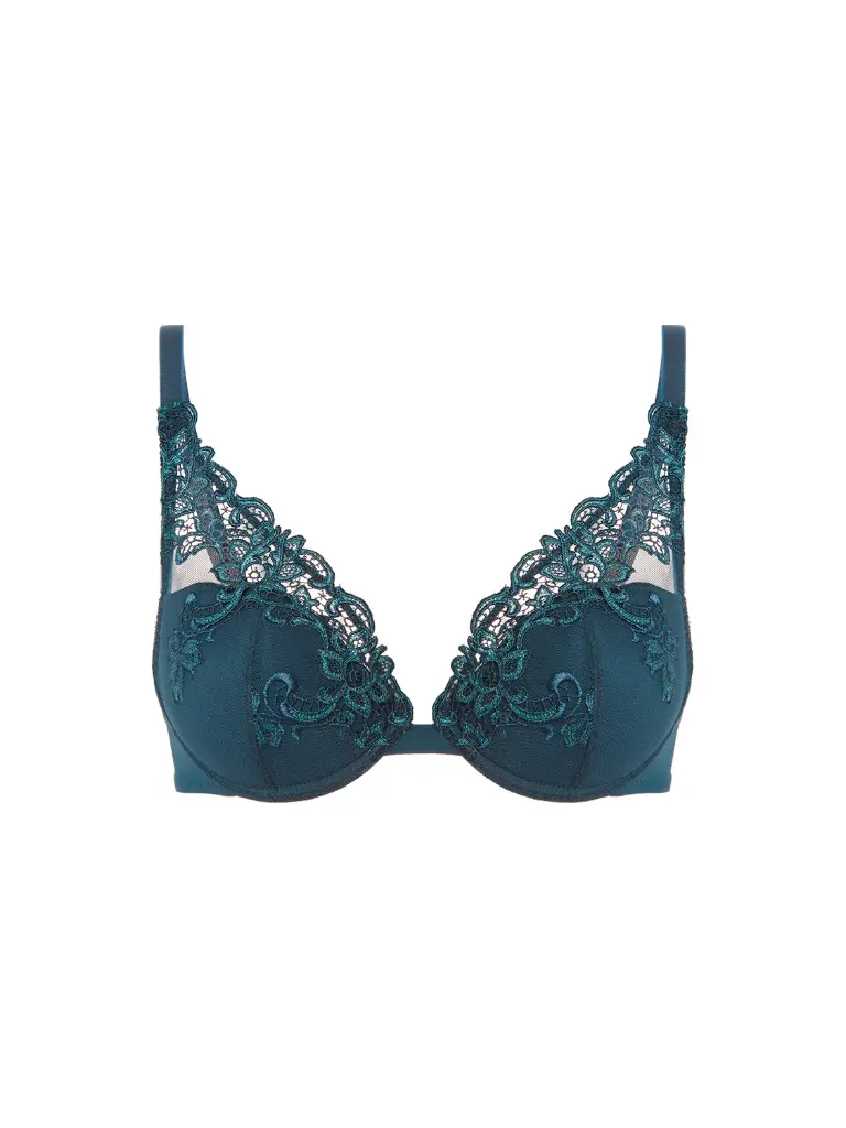 Soutien-gorge push-up triangle SIMONE PERELE "Saga" 15C347 - Bleu Prestige 595