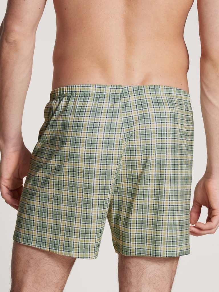 Boxer short homme fantaisie 100% coton CALIDA "Prints" 24389 - Dark Olive 669