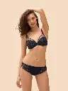 Soutien-gorge armature décolleté plongeant SIMONE PERELE "Wish" 12B319 - Saphir 556