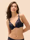Soutien-gorge push-up triangle SIMONE PERELE "Wish" 12B347 - Saphir 556