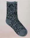 Chaussettes dame bords roulés BLEU FORET "Laine Fine Peau de Bête" FBU6562 - Gris Flanelle GM9