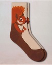 Chaussettes dame coton BLEU FORET "Ecureuil" FBU6580 - Sable DF4