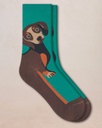 Chaussettes dame coton BLEU FORET "Teckel" FBU6579 - Malachite PQ3