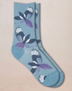 Chaussettes dame BLEU FORET "Veloutées Oiseaux" FBU6576 - Bleu Clair MD4
