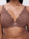 Soutien-gorge armaturé enveloppant CHANTELLE "Vibe" C19VNA - Cannelle Lurex C08