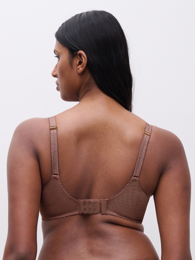 Soutien-gorge armaturé enveloppant CHANTELLE "Vibe" C19VNA - Cannelle Lurex C08