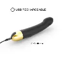 Moyen vibromasseur réaliste point G DORCEL "Real vibration M 2.0" - Noir & Or