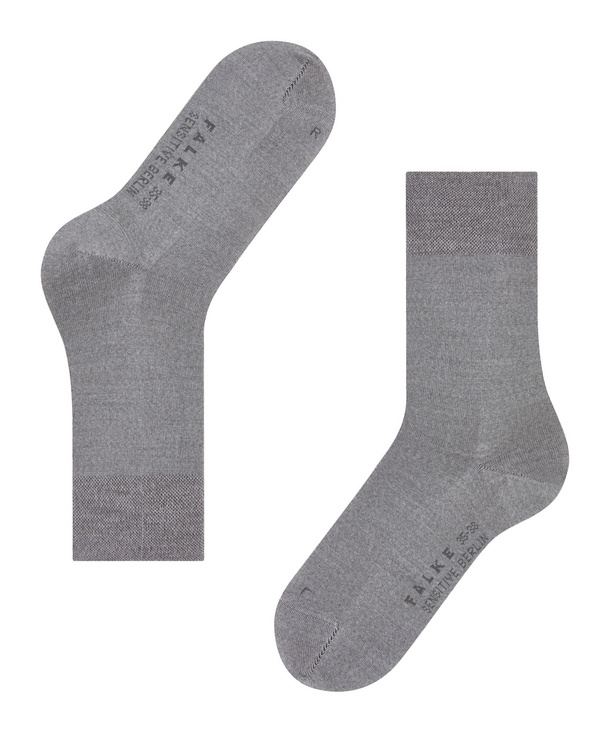 Chaussettes laine sans élastique dame FALKE "Berlin Sensitive" 46226 - Gris 3830