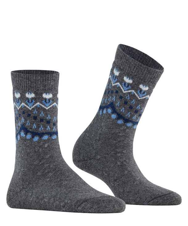Chaussettes fantaisies dame FALKE "Cosy Wool" 47181 - Light Greymel 3390