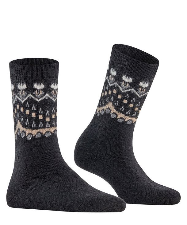 Chaussettes fantaisies dame FALKE "Cosy Wool" 47181 - Noir 3000