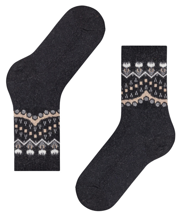 Chaussettes fantaisies dame FALKE "Cosy Wool" 47181 - Noir 3000