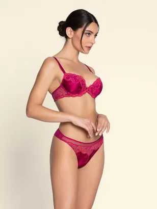 Soutien-gorge à coques progressive LISE CHARMEL "Splendeur Soie" ACC8580 - Splendeur Carmin 12071