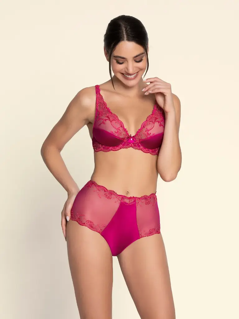 Soutien-gorge armaturé glam LISE CHARMEL "Splendeur Soie" ACC7480 - Splendeur Carmin 12071