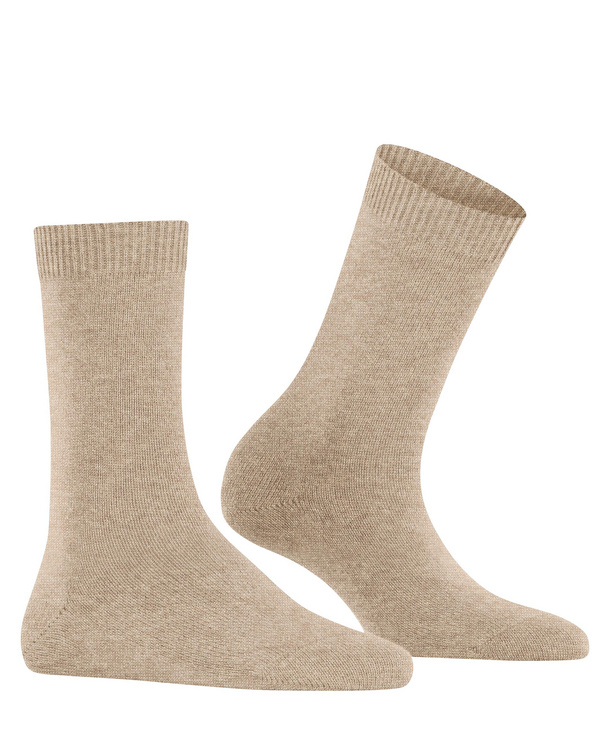Chaussettes dame laine&cachemire FALKE "Cosy Wool" 47050 - Beige Mel. 4091