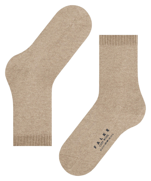 Chaussettes dame laine&cachemire FALKE "Cosy Wool" 47050 - Beige Mel. 4091