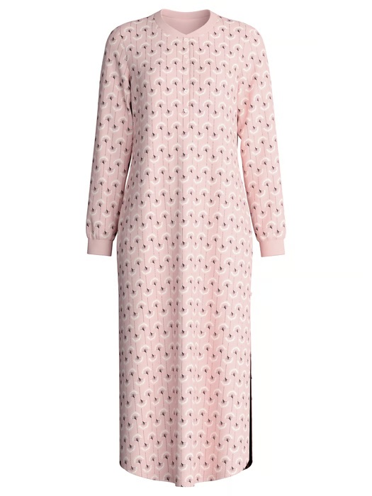 Chemise de nuit dame longues manches CALIDA "Midnight Flowers" 33256 - Pearl Blush 072
