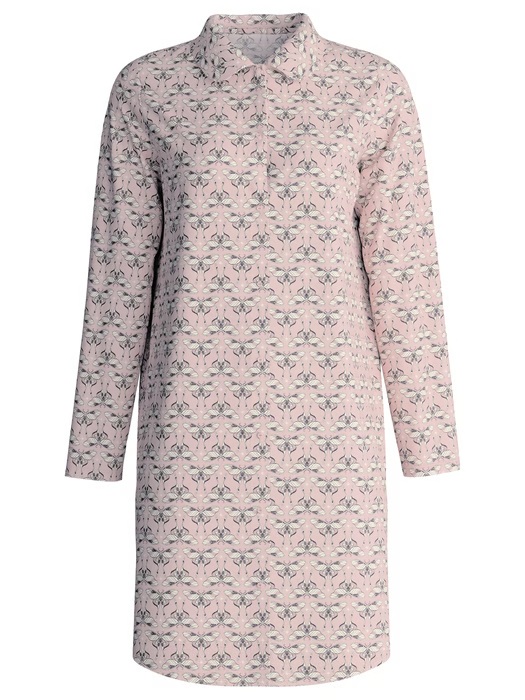Chemise de nuit dame boutonnée longues manches CALIDA "Favourites Seduction" 30833 - Pearl Blush 072