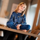Pyjama enfant polaire JUSQU'AU LEVER DU JOUR "La Nuit Tombe" 25HPNT - Bleu Nuit