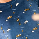 Pyjama adulte polaire JUSQU'AU LEVER DU JOUR "La Nuit Tombe" 25HPNT - Bleu Nuit