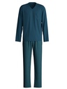 Pyjama long homme 100% coton CALIDA "Relax Imprint 3" 47487 - Deep Petrol 559