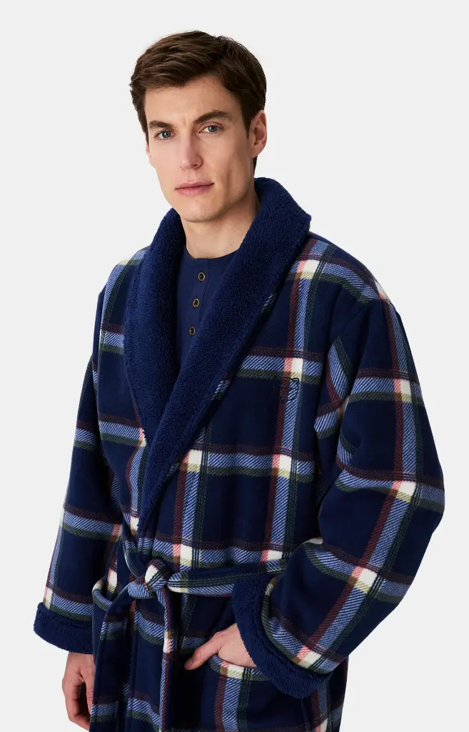 Peignoir homme polaire ARTHUR "Luka" RPO - Marine LIKAH25