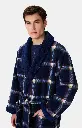 Peignoir homme polaire ARTHUR "Luka" RPO - Marine LIKAH25