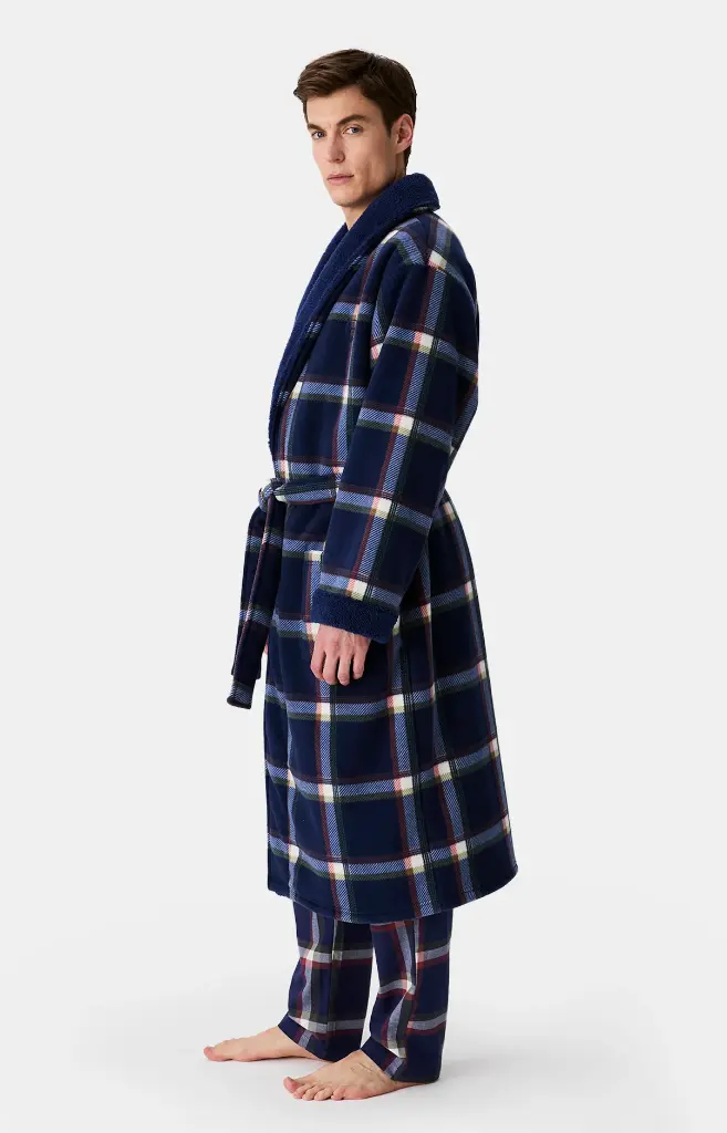 Peignoir homme polaire ARTHUR "Luka" RPO - Marine LIKAH25