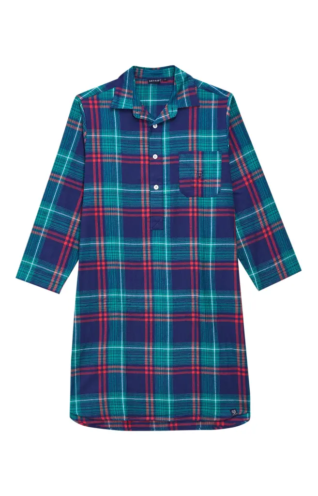 Chemise de nuit en pilou ARTHUR "Grand-Père Thomas" CGP - Marine TOMAH25