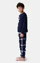Pyjama long enfant polaire ARTHUR "Esprit Livre" LUL - Marine LUKAH25