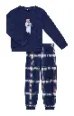 Pyjama long enfant polaire ARTHUR "Esprit Livre" LUL - Marine LUKAH25