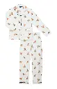Pyjama long femme boutonné 100%coton pilou ARTHUR "Old Teddy" PPF - Ivoire OLDTH25